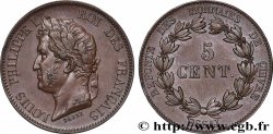 Essai de 5 centimes en bronze, signature BARRE  1840  VG.2917  SUP