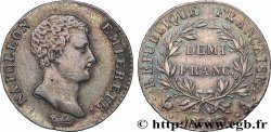 Demi-franc Napoléon Empereur, Calendrier révolutionnaire 1805 Paris F.174/10 XF