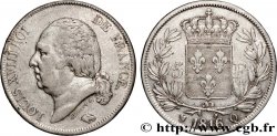 5 francs Louis XVIII, tête nue 1816 Perpignan F.309/11