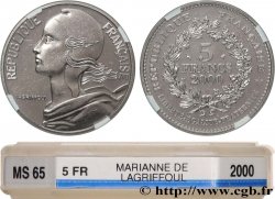 5 francs La Marianne de Lagriffoul 2000 Paris F.355/1 MS65 GENI