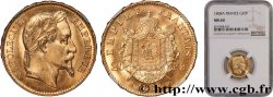 20 francs or Napoléon III, tête laurée 1868 Paris F.532/18