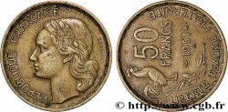 50 francs Guiraud, Fautée Coins Tournés à -15 min/-90° 1951 Beaumont-Le-Roger F.425/6 var. XF