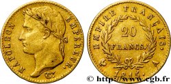 20 francs or Napoléon, tête laurée, Empire français 1815 Paris F.516A/1 TB+