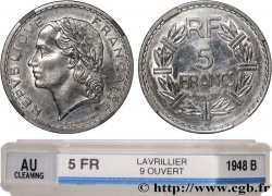 5 francs Lavrillier, aluminium 1948 Beaumont-Le-Roger F.339/15