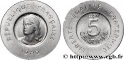 Essai de 5 centimes Rude en aluminium 1909 Paris GEM.15 8