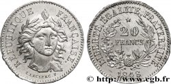 Concours de 20 francs, essai de Leclerc, premier concours 1848 Paris VG.3026 var