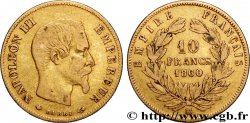 10 francs or Napoléon III, tête nue 1860 Strasbourg F.506/11