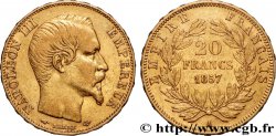 20 francs or Napoléon III, tête nue 1857 Paris F.531/12