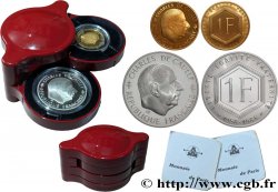 Coffret Belle Épreuve 1 franc De Gaulle or et argent 1988 Paris F5.1000 1