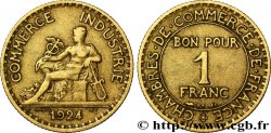1 franc Chambres de Commerce 1924 Paris F.218/6 TTB48