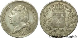 5 francs Louis XVIII, tête nue 1818 Rouen F.309/29