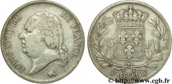 5 francs Louis XVIII, tête nue 1821 Lille F.309/66