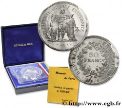 Piéfort argent de 50 francs Hercule 1976 Pessac F.427/4P