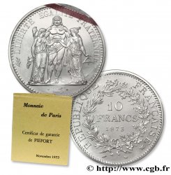 Piéfort argent de 10 francs Hercule 1973 F.364/12P