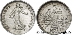 Piéfort argent de 5 francs Semeuse 1973 Pessac F.341/5P