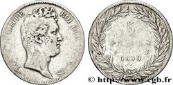 5 francs type Tiolier sans le I, tranche en creux 1830 Lyon F.313/3