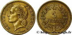 5 francs Lavrillier, bronze-aluminium 1945 Castelsarrasin F.337/6