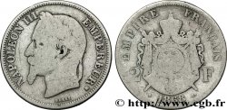 2 francs Napoléon III, tête laurée 1868 Strasbourg F.263/9