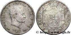 5 lire Napoléon Empereur et Roi d’Italie, 2ème type, tranche en creux 1808 Milan M.219