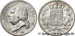 5 francs Louis XVIII, tête nue 1822 Lille F.309/75
