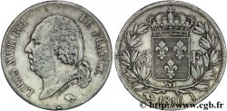 5 francs Louis XVIII, tête nue 1816 Limoges F.309/6 TB23