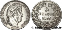 5 francs IIe type Domard 1833 Lyon F.324/17