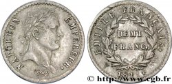 Demi-franc Napoléon Ier tête laurée, Empire français 1811 Lille F.178/34