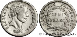 Demi-franc Napoléon Ier tête laurée, République française 1808 Lille F.177/16