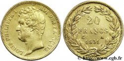 20 francs or Louis-Philippe, Tiolier, tranche inscrite en creux 1831 Paris F.524/2