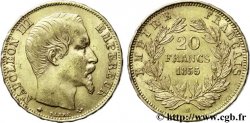 20 francs or Napoléon III, tête nue 1855 Strasbourg F.531/6