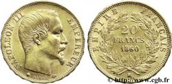 20 francs or Napoléon III, tête nue 1860 Strasbourg F.531/20