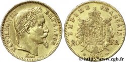 20 francs or Napoléon III, tête laurée 1861 Strasbourg F.532/2