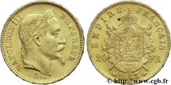 20 francs or Napoléon III, tête laurée 1863 Strasbourg F.532/7