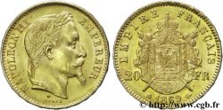 20 francs or Napoléon III, tête laurée, petit BB 1869 Strasbourg F.532/21