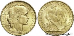 20 francs or Coq, Dieu protège la France 1905 Paris F.534/10