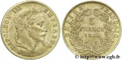 5 francs or Napoléon III, tête laurée 1866 Paris F.502/9