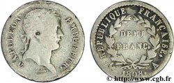 Demi-franc Napoléon Ier tête laurée, République française 1808 Paris F./