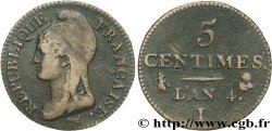 5 centimes Dupré, petit module 1796 Limoges F.113/2