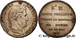 Monnaie de visite au module de 5 francs pour Louis-Philippe à la Monnaie de Rouen 1831 Rouen VG.2825