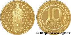 Belle Epreuve Or 10 francs Millénaire Capétien 1987 F.1301 2
