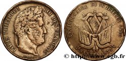 Module de 5 francs en cuivre commémorant l’anniversaire du 30 juillet 1830 1832 Nantes F.324/12 var.