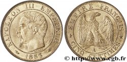 Cinq centimes Napoléon III, tête nue 1853 Paris F.116/1