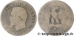 Cinq centimes Napoléon III, tête nue 1857 Lille F.116/43