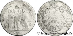 5 francs Union et Force, Union serré, avec glands intérieurs et gland extérieur 1798 Paris F.288/33