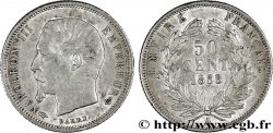 50 centimes Napoléon III, tête nue 1858 Paris F.187/9
