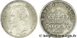 50 centimes Napoléon III, tête laurée 1866 Paris F.188/9