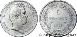 5 francs type Tiolier sans le I, tranche en creux 1830 Lille F.313/4