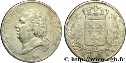 5 francs Louis XVIII, tête nue 1822 Paris F.309/68