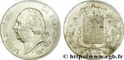 5 francs Louis XVIII, tête nue 1822 Lille F.309/75