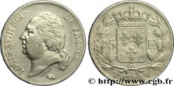 5 francs Louis XVIII, tête nue 1822 Lille F.309/75